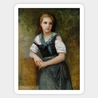 A Study For The Secret by William-Adolphe Bouguereau Sticker